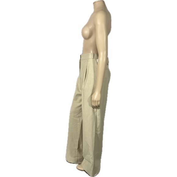 NWT ba&sh Jona Tailored Trousers Wideleg in beige - Picture 4 of 16